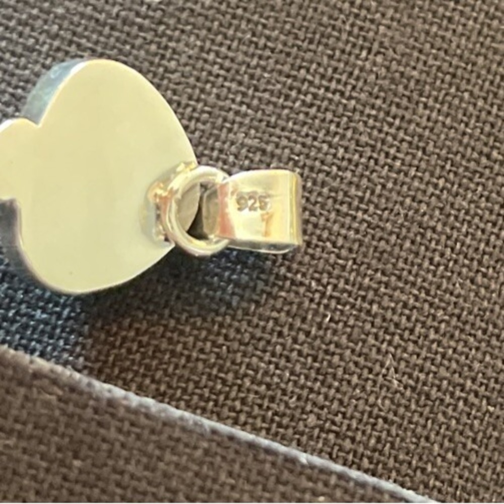 Sterling Silver 925 2 Blue Aqua Larimar Stones Mushroom Top Pendant Solid Back - Picture 5 of 8